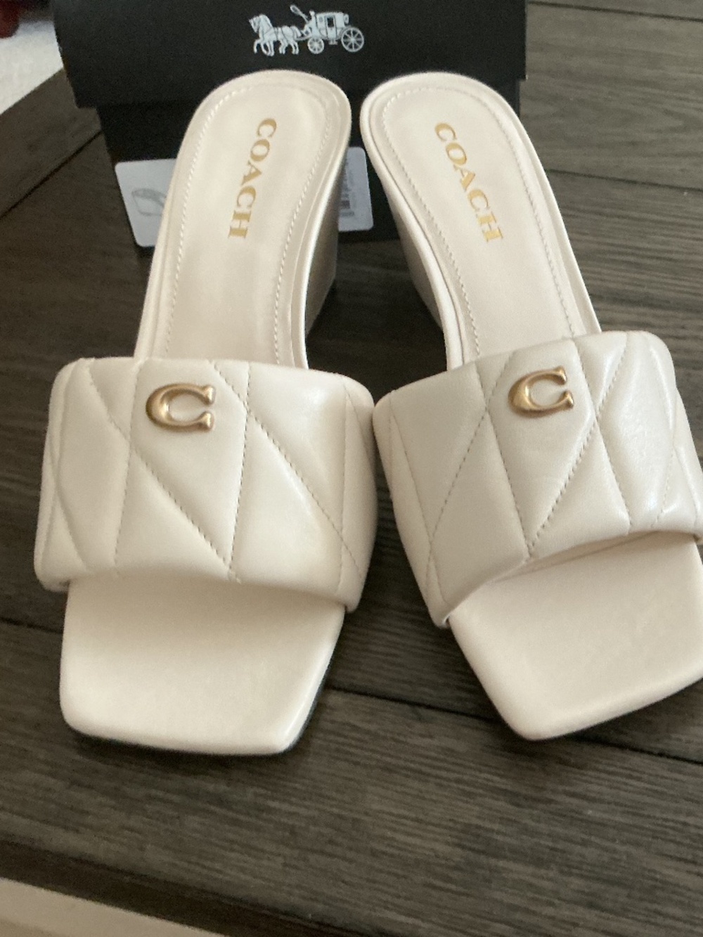 Coach Emma Quilted Slides